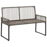 vidaXL Ensemble de meubles d'extérieur 9 Pièces Gris et Gris foncé
