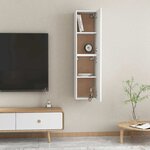 vidaXL Meubles TV 2 Pièces Blanc 30 5x30x60 cm Bois d’ingénierie