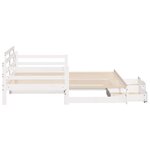 vidaXL Lit de jour avec gigogne et tiroirs sans matelas blanc 90x200cm
