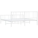 vidaXL Cadre de lit métal sans matelas et pied de lit blanc 183x213 cm