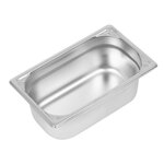 Bac gastro inox 18/10 gn 1/4 - h 100 mm - vogue -  - inox2 5 162x100x265mm