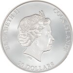 ALCATRAZ ISLAND 3 Once Argent Coin 20 Dollars Cook Islands 2023