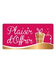 (1 boîte distr. De 500 etiq) étiquette adhésive plaisir d'offrir or