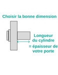 THIRARD - Verrou double entrée Apache pour porte d'entrée  cylindre 50mm  acier  3 clés  époxy or