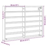 vidaXL Armoire à vitrine blanc 80x8 5x58 cm bois d'ingénierie