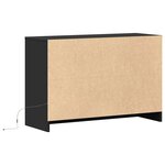 vidaXL Meuble TV avec LED noir 91x34x61 cm bois d'ingénierie