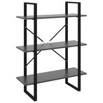 vidaXL Bibliothèque gris 80x30x105 cm bois d'ingénierie