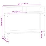 vidaXL Table console chêne sonoma 100x30 5x75 cm bois d'ingénierie