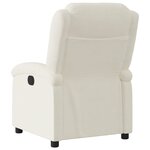 vidaXL Fauteuil inclinable électrique Crème Velours