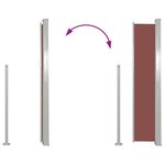 vidaXL Auvent latéral rétractable de patio 120x500 cm Marron