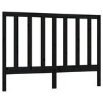 vidaXL Tête de lit Noir 126x4x100 cm Bois massif de pin
