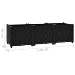 vidaXL Lit surélevé 120x40x38 cm Polypropylène