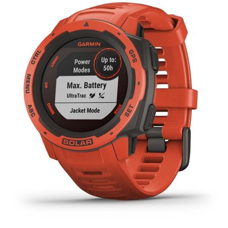 GARMIN Montre connectée Instinct Solar, Flame Red