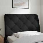 vidaXL Coussin de tête de lit noir 80 cm velours