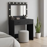 vidaXL Table de Toilette Chêne noir 78 5 x 41 x 135 cm