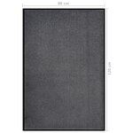 vidaXL Paillasson Anthracite 80x120 cm