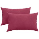 vidaXL Coussins de canapé 2 Pièces Rouge bordeaux 50 x 30 cm