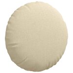 vidaXL Coussins de siège 2 Pièces Crème Ø60 x 21 cm tissu