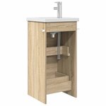 vidaXL Meuble de salle de bain avec évier Chêne Sonoma