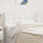 vidaXL Tête de lit avec oreilles Blanc 93x23x78/88 cm Similicuir