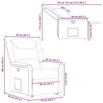 vidaXL Fauteuil inclinable taupe tissu