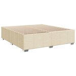 vidaXL Sommier à lattes de lit avec matelas Crème 180x200 cm Tissu