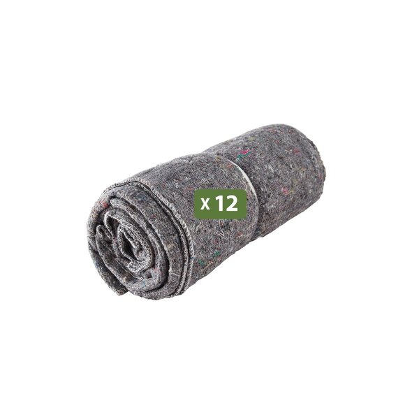 Pack and Move - Lot 12 couvertures de protection pour déménagement et stockage - 1 5 x 2 m - Épaisse et Résistante - Protection meubles