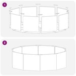 vidaXL Jardinière Vert olive 120 x 120 x 35 cm Acier