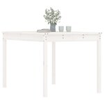 vidaXL Table de jardin blanc 121x82 5x76 cm bois massif de pin