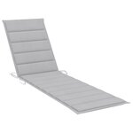 vidaXL Chaises longues lot de 2 avec table et coussin Bois teck solide