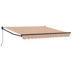vidaXL Auvent Rétractable Orange  gris  bleu et blanc 350 x 250 cm