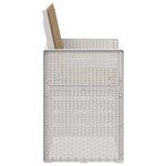 vidaXL Chaises de jardin salle à manger 2 Pièces Blanc et taupe PP