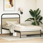 vidaXL Cadre de lit sans matelas 107x203 cm chêne sonoma