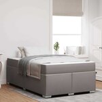 vidaXL Cadre de lit Taupe 120 x 190 cm tissu