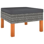 Vidaxl salon de jardin 12 pièces avec coussins résine tressée gris