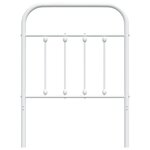 vidaXL Tête de lit métal blanc 75 cm