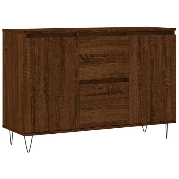 vidaXL Buffet chêne marron 104x35x70 cm bois d'ingénierie