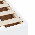 vidaXL Sommier à lattes de lit avec matelas Blanc 140x190cm Similicuir