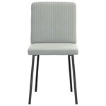 vidaXL Chaises à manger lot de 2 Gris clair Velours