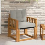 vidaXL Canapé d’extérieur Bois d'Acacia Massif Gris Naturel et Clair