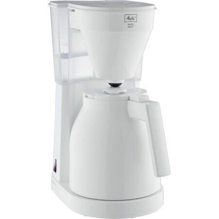 ABSAAR 1023-05 - Cafetiere - Thermo-pot a commande a une main, réservoir d'eau transparent -Blanc