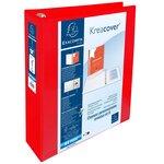 Classeur Pp Personnalisable Kreacover - 4 Anneaux En D 60mm - A4 Maxi - Rouge - X 10 - Exacompta