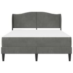 vidaXL Cadre de lit avec tête de lit Gris foncé 140 x 190 cm Velours