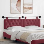 vidaXL Tête de lit suspendue Bordeaux Tissu