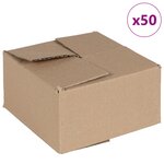 vidaXL Boîte Pliable 50 Pièces 15x15x8 cm Carton