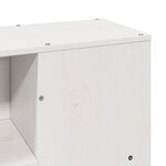 vidaXL Lit bibliothèque sans matelas blanc 150x200 cm bois massif