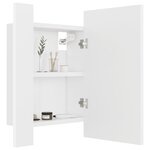 vidaXL Armoire salle de bain à miroir LED Blanc 40x12x45 cm Acrylique