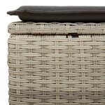 vidaXL Salon de jardin 6 Pièces avec coussins gris clair résine tressée
