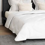 vidaXL Duvet avec coussins Argyle 3 Pièces Blanc 240 x 220 cm Microfibre