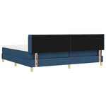 vidaXL Lit à ressorts avec matelas Bleu 200 x 200 cm tissu